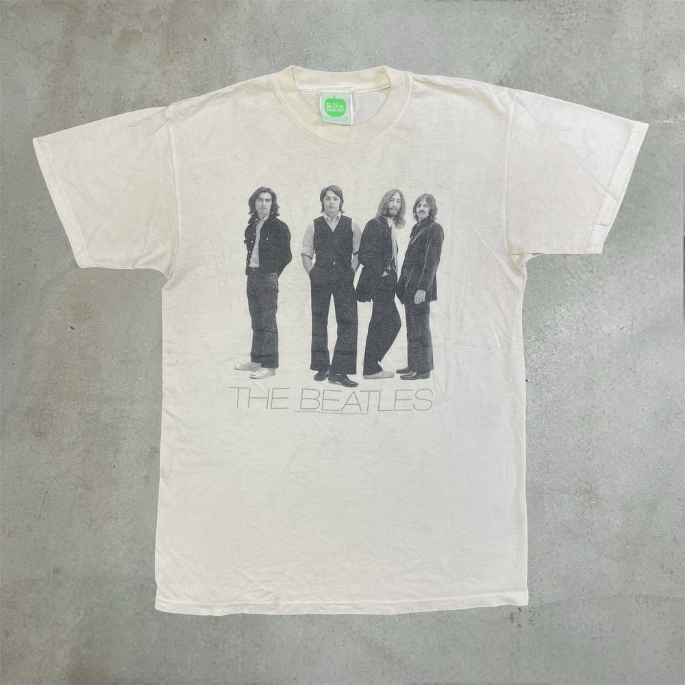 Vintage The Beatles Graphic T-Shirt Adult S White Rock Band 2005